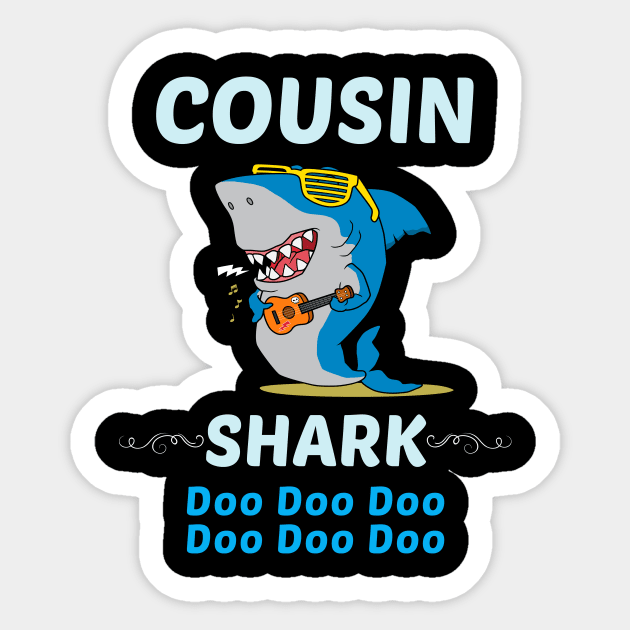 Family Shark 2 COUSIN Sticker by blakelan128